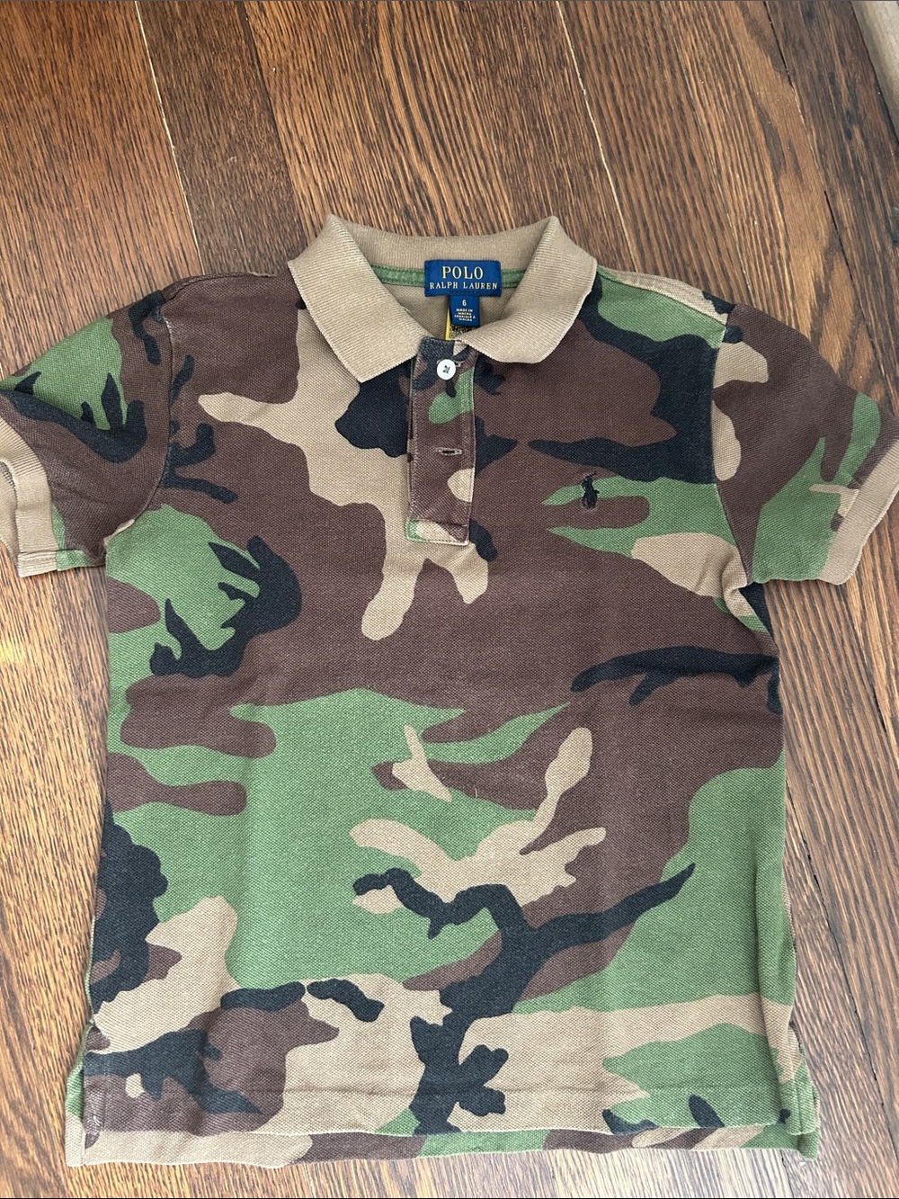 Polo by Ralph Lauren Kids' Camouflage Polo - Green/Brown/Black